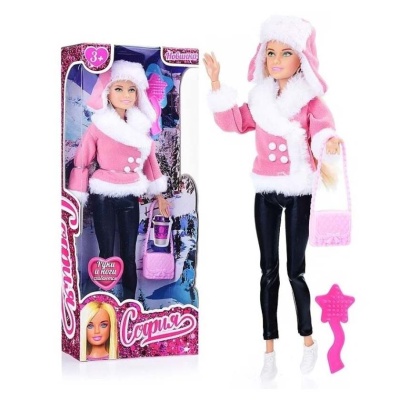 Кукла 29см София сингл в дубленке Карапуз 66001-W4-S-BB